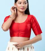 Muhenera Padded Brocade Round Neck Blouse