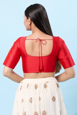Muhenera Padded Brocade Round Neck Blouse 2