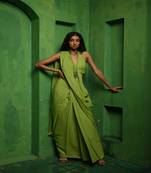 Light green handloom mul modal saree Without blouse