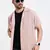 men's peach cuban collar relaxed fit solid shirt