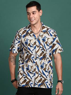 men's cuban collar floral multi relaxed fit shirt 2