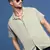 men's green solid cuban collar relaxed fit shirt