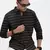 men's black striped slim fit shirt