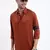 men's brown solid slim fit shirt