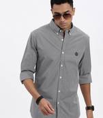 men's black checked slim fit shirt