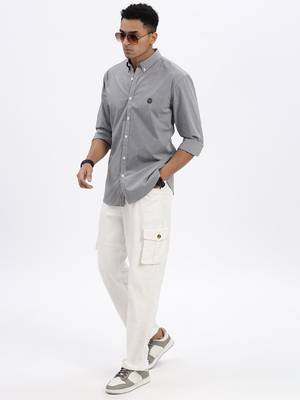 men's black checked slim fit shirt 5