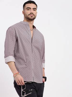 men's multi printed slim fit shirt 1