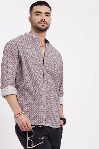 men's multi printed slim fit shirt
