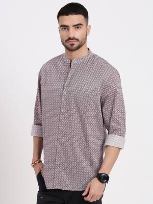 men's multi printed slim fit shirt 3
