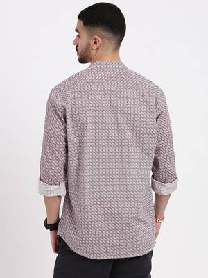 men's multi printed slim fit shirt 4