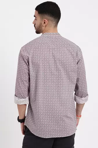 men's multi printed slim fit shirt