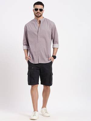 men's multi printed slim fit shirt 5