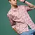 men's pink floral slim fit shirt