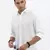 men's white solid slim fit shirt