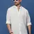 men's white solid slim fit shirt