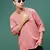 men's peach solid slim fit shirt