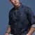 men's floral navy blue slim fit shirt