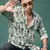 men's cream floral slim fit shirt