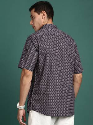 men's floral grey slim fit shirt 4