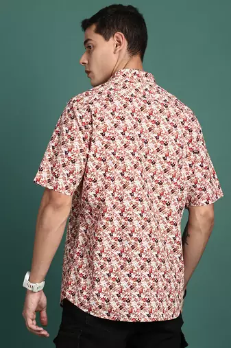 men's floral multi slim fit shirt