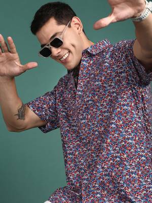 men's floral multi slim fit shirt 1