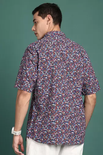 men's floral multi slim fit shirt