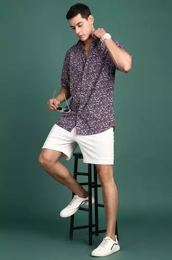 men's floral multi slim fit shirt