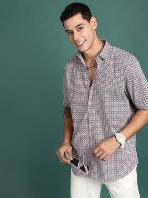 men's geometric multi slim fit shirt 1