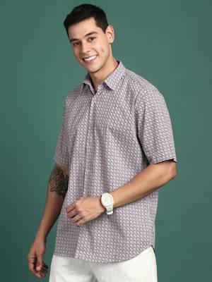 men's geometric multi slim fit shirt 3