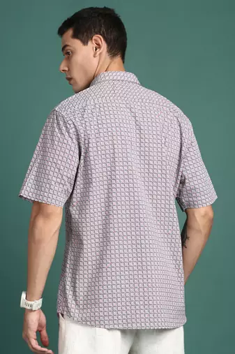 men's geometric multi slim fit shirt