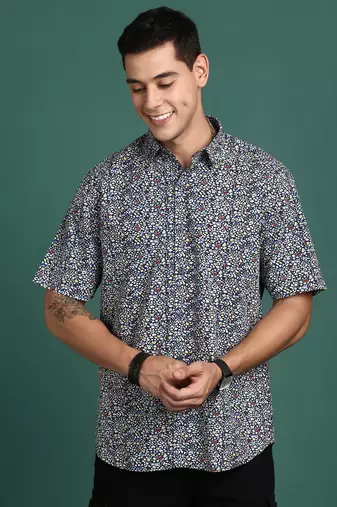 men's floral multi slim fit shirt