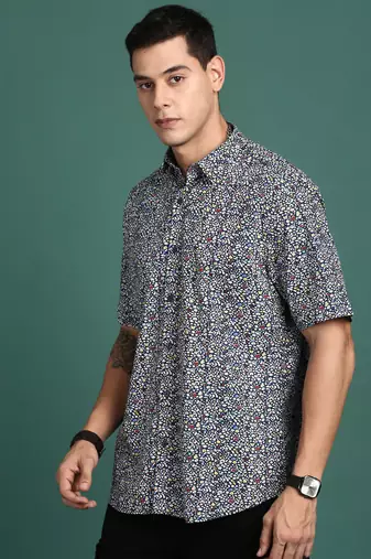 men's floral multi slim fit shirt