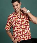 men's abstract multi slim fit shirt