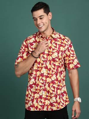 men's abstract multi slim fit shirt 2