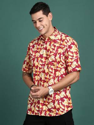 men's abstract multi slim fit shirt 3