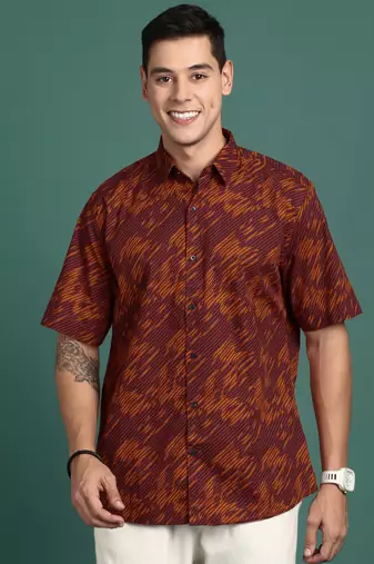 men's floral multi slim fit shirt