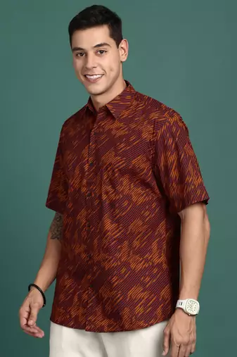 men's floral multi slim fit shirt