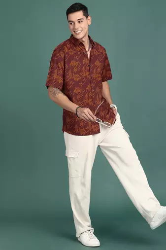 men's floral multi slim fit shirt