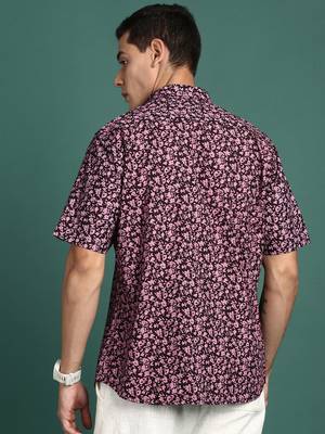 men's floral pink slim fit shirt 4