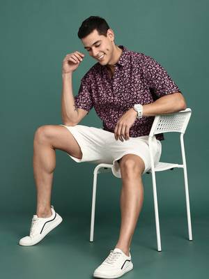 men's floral pink slim fit shirt 5