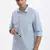 men's blue solid slim fit shirt