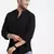 men's black solid slim fit shirt