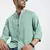 men's green solid slim fit shirt