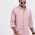 men's peach solid slim fit shirt