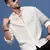 men's white solid slim fit shirt