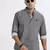men's black checked slim fit shirt