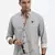 men's white checked slim fit shirt