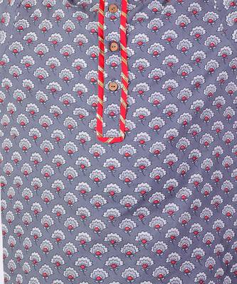 Grey jaipur boys kurta and pyjama ethnic set 4