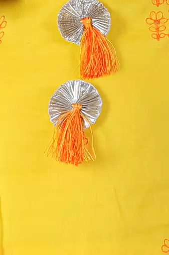 White lehanga and yellow choli with dupatta ethnic set