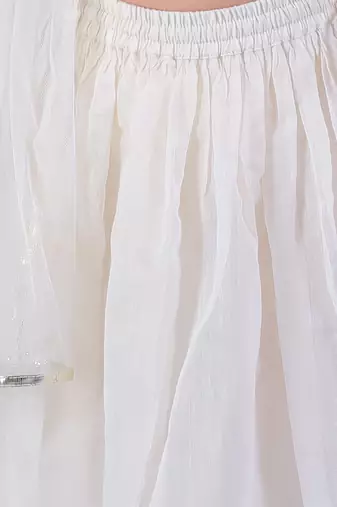 White lehanga and yellow choli with dupatta ethnic set